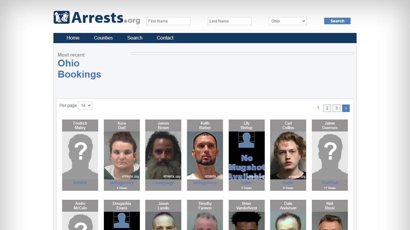 Ohio Arrests and Inmate Search